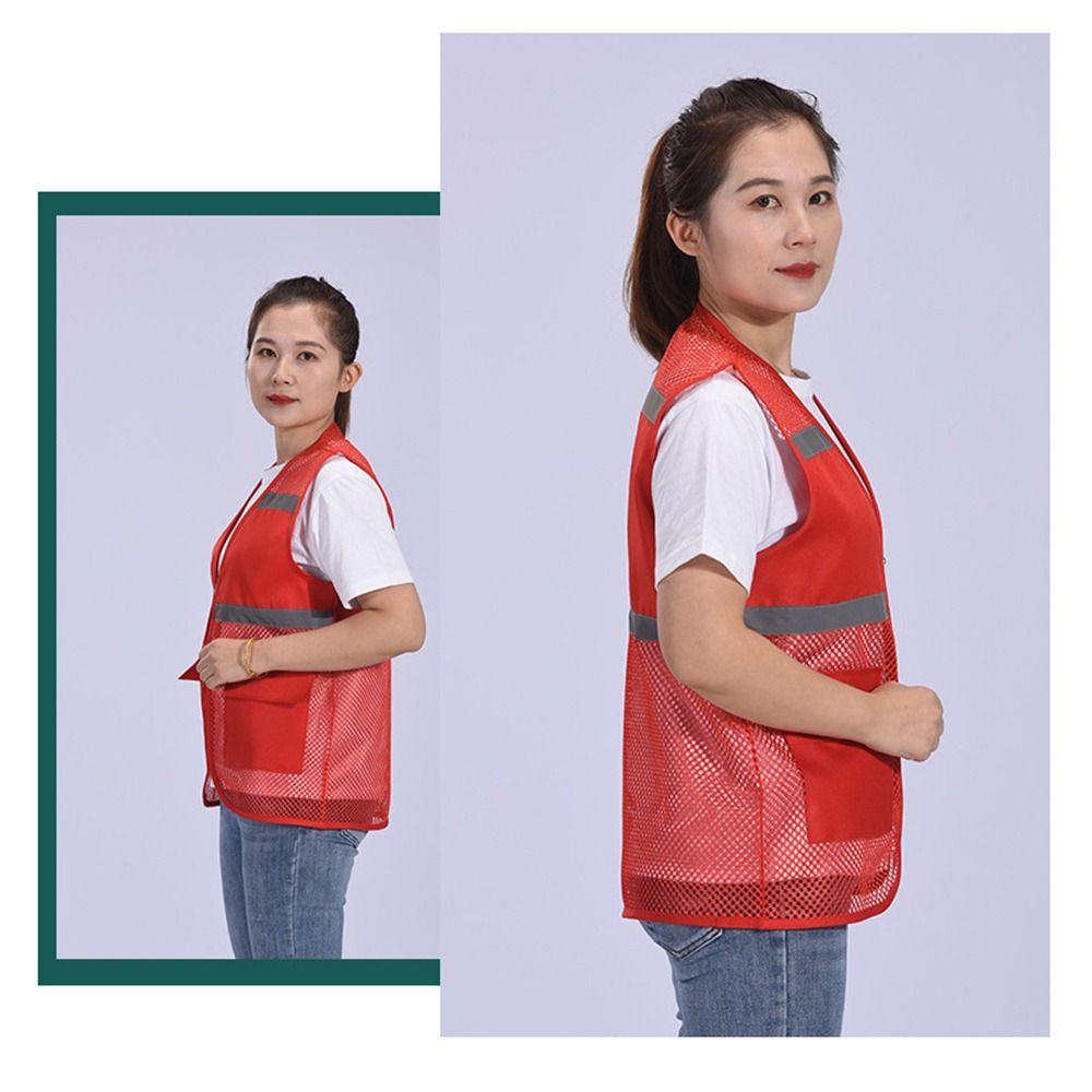 Mesh Safety Vest Sleeveless Style See-through Vest Men Women V-neck Vest  Summer Season