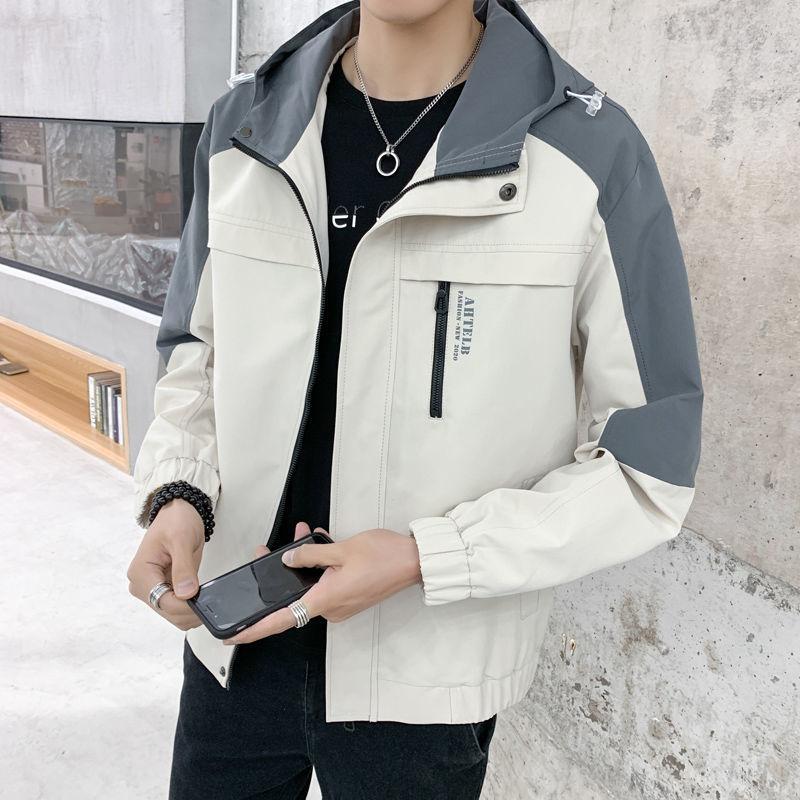 Куртка мужская весна, осень и зима новинка тренд с капюшоном повседневная универсальная свободная куртка верхняя одежда