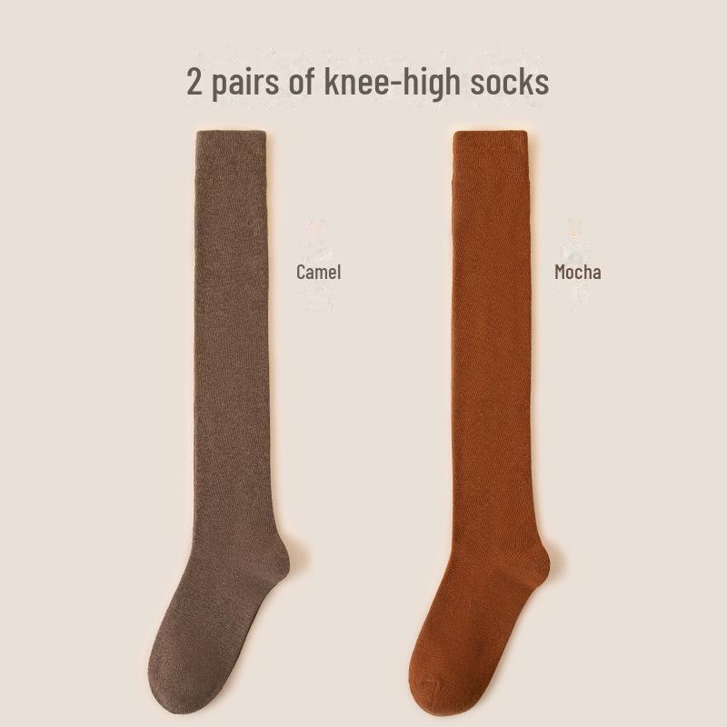 Длинные женские носки из чистого хлопка: Выше колена, черные спортивные, весна и осень, стили JK