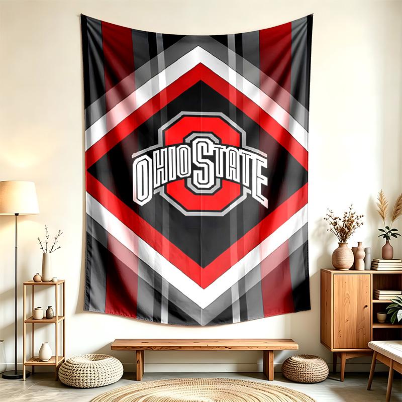 Ohio State Buckeyes (5) Tapestry Suitable For Decorating Homes Dorms And Bedrooms Soft To The Touch And A Perfect Gift For Friends And Family