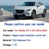 For Mazda CX-3 CX3 DK 2016~2024 Engine Heat Insulation Cotton Car Hood Sound Pad Soundproof Fireproof Cover Interior Accessories