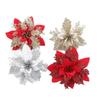 5шт блестящие рождественские имитационные цветы поддельные елочные украшения Рождественская елка