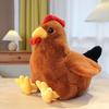 Плюшевая игрушка Петух, набитая хлопком, Милая имитация домашней птицы, Кукла-плюшка, Компаньон, Подушка для дивана, Мягкая мультяшная кукла-цыпленок, Детская игрушка