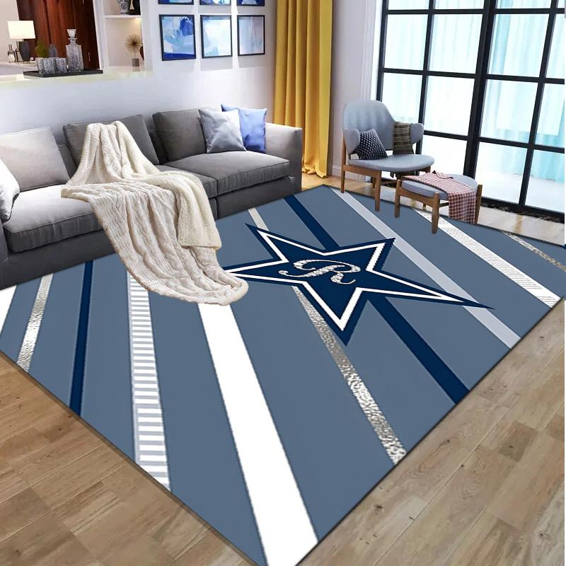 Dallas Cowboys Pattern Rug, Indoor/Outdoor Mat, for Picnic, Gameroom, Bedroom, Office, Living Room, Home Decor Carpet, Birthday Gift