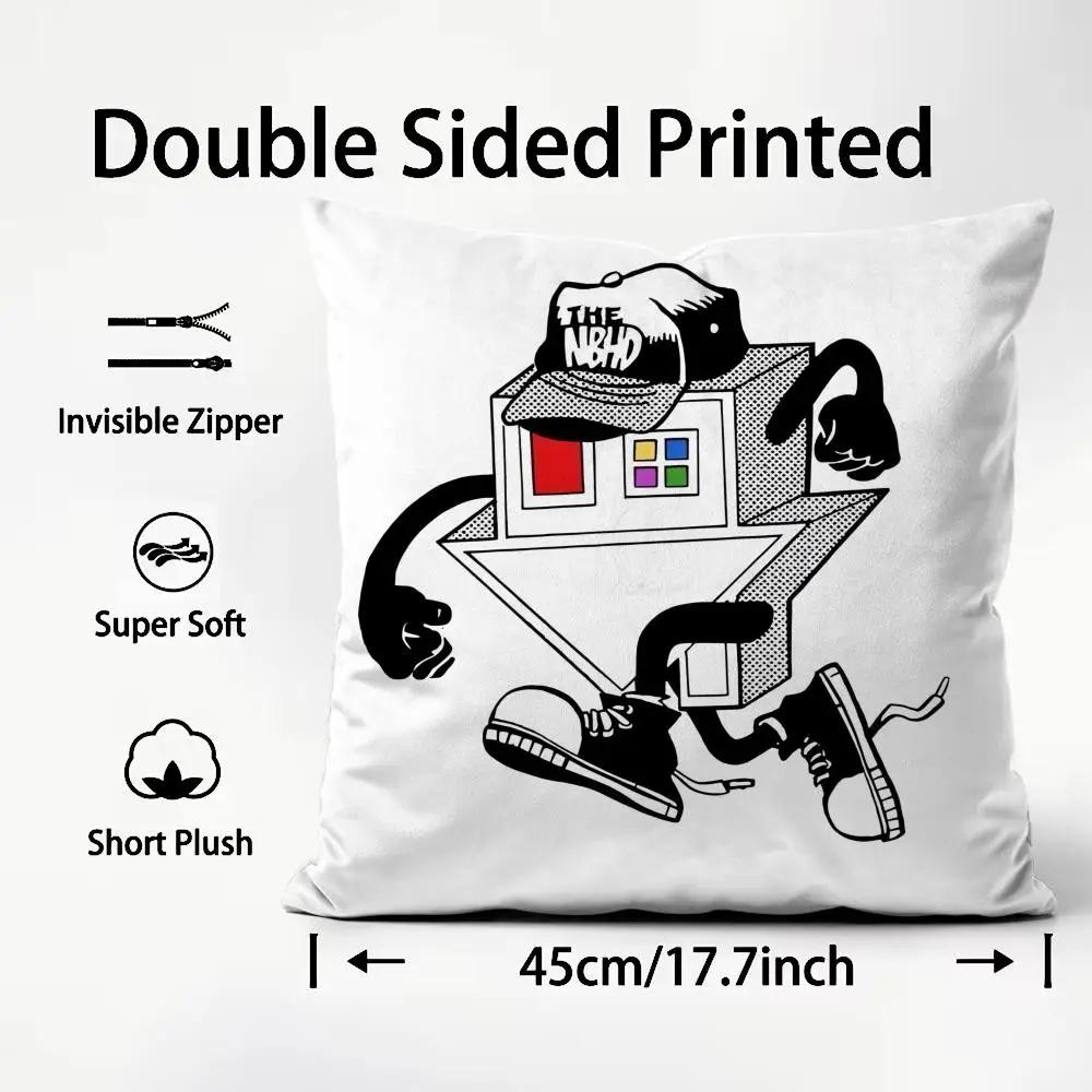 Album Cover The-Neighbourhood Cushion Cover Pattern Printed Pillowcase for Living Room Sofa Cushion Cover & Bedroom Decor