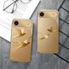 Золотая летящая птица Для IPhone 17 Pro Max 16 17 Pro 15 Pro 14 13 Plus 12 Mini 11 Pro Max XR 16E 17 Air Золотой стеклянный чехол для телефона