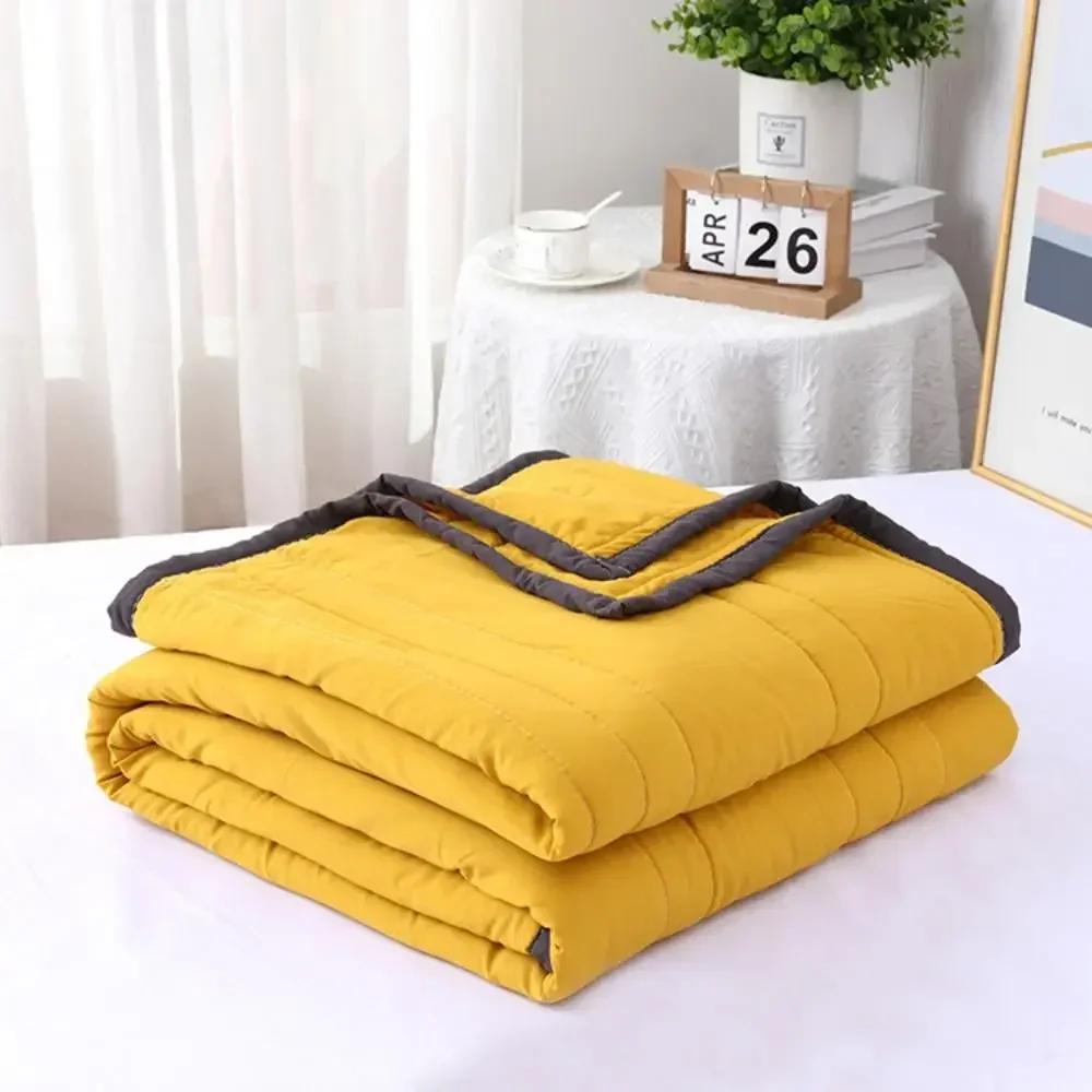 Однотонное летнее тонкое одеяло-покрывало мягкое кондиционированное одеяло на четыре сезона/одеяло/плед для кровати 150 односпальное одеяло
