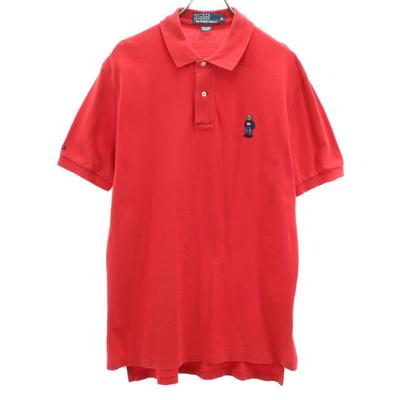 Поло от Ralph Lauren Polo Bear Футболка поло с коротким рукавом M Красная серия Олененок Мужская Б/у