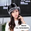 Hot Sale Women Real Rex Rabbit Fur Hat Winter Warm Genuine Rex Rabbit Fur Beanies Caps Knitted Natural Rex Rabbit Fur Cap