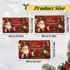 Christmas Carpet Cartoon Gingerbread Man Door Mat Red Dwarf Santa Claus Floor Mat Holiday Decor Crystal Velvet Absorbent FootMat