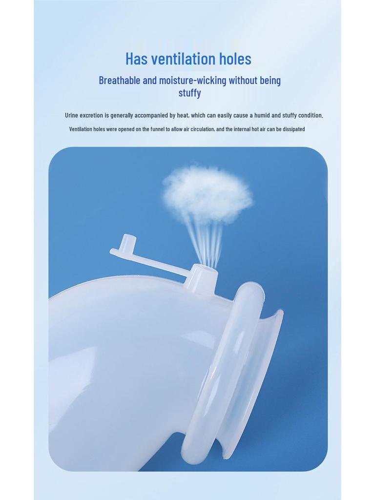 Silicone Urine Collector for Urinary Incontinence with Catheter, Anti-Leak, Suitable for Men and Women, Ideal for Bedridden or Paralyzed Care.