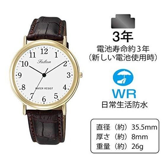 Citizen QQ Наручные часы Аналоговые Водонепроницаемые Кожаный ремешок Q996-104 Мужские Коричневые
