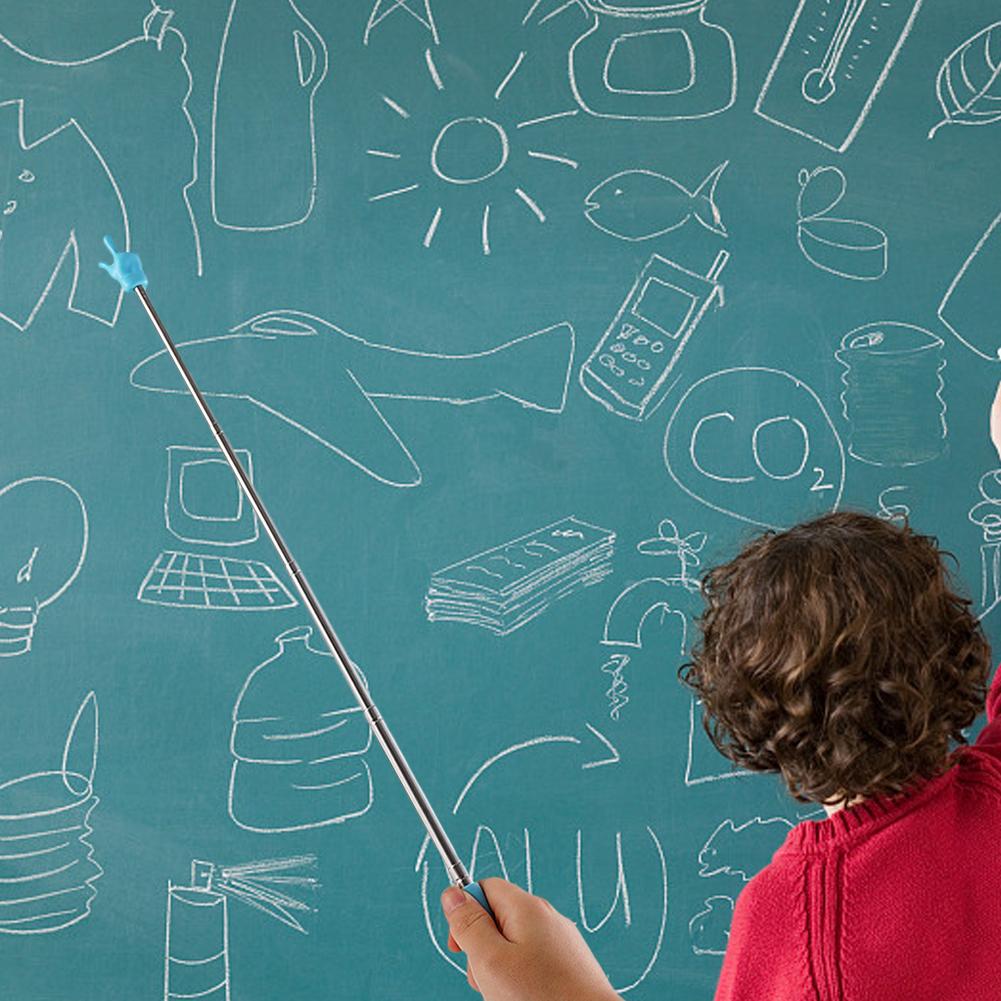 Цветная телескопическая указка для учителя, выдвижная указка для класса и указка-палец для эффективной презентации тренера