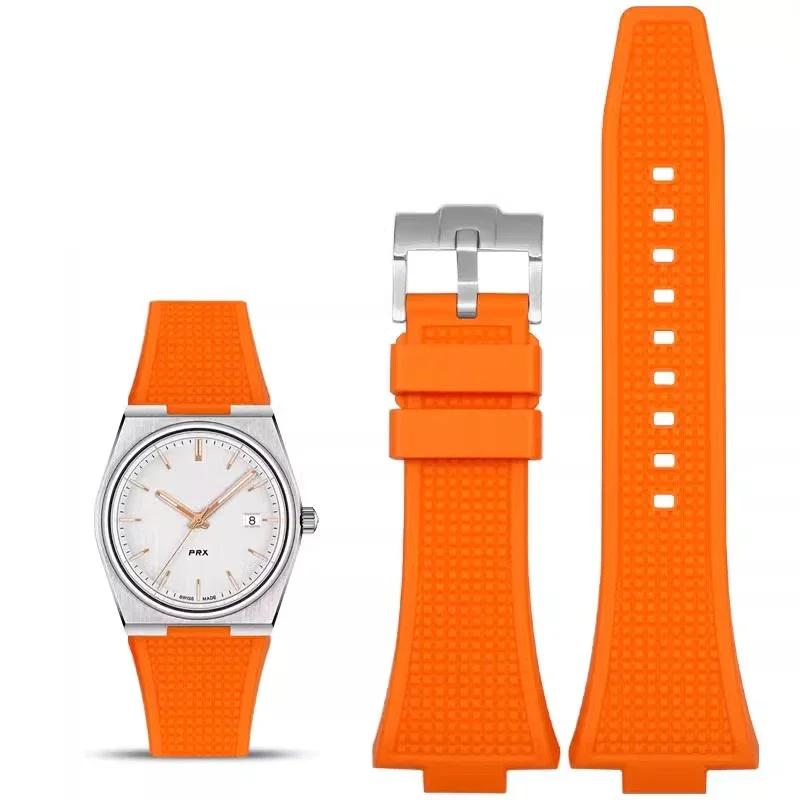 Для Tissot PRX резиновый ремешок T137 ремешок Super Player 40мм мужские наручные часы ремешок T137407 T137410A сменный ремешок на запястье 27x12мм