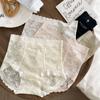 Lace Knickers High Waisted Briefs Slightly Cinched Lifted Buttocks Sexy Underwear for Women Seamless Wrapped Hip Triangle Panties