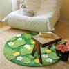 Зеленый мох Цветочный коврик Флокированные прикроватные коврики Для гостиной Спальни Домашнее украшение