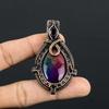 Rainbow Solar Quartz 999 Copper Wire Wrapped Pendant, Handmade Gemstone Pendant Jewelry, Gifts For Wife Brand New Pendant