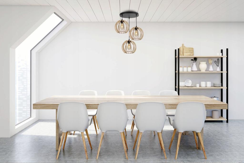 MODERN WOODEN LED CEILING HANGING LAMP
