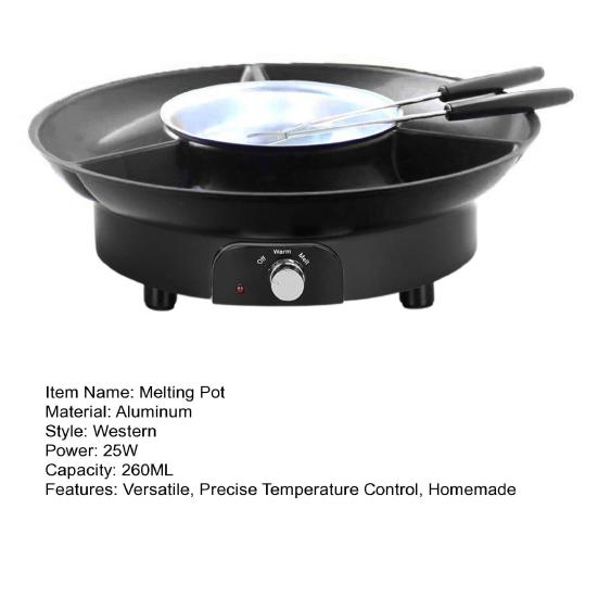 Электрический горшок для плавления шоколада емкостью 260 мл, горшок для окунания шоколада, подогреватель для плавления шоколада для домашних десертов, плавильная машина для масла, сыра, карамели