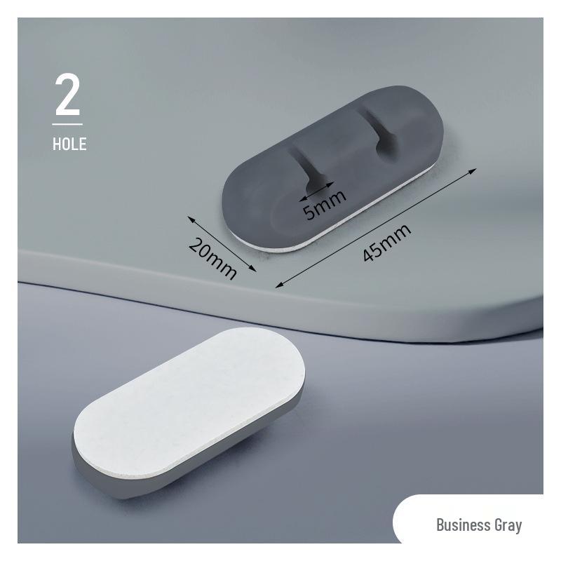 Multi-Hole Self-Adhesive Cable Organizer and Power Cord Holder