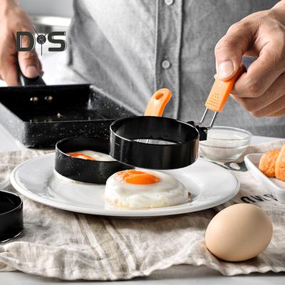 Кольцо для яиц в форме сердца, круга, цветка, звезды, антипригарное покрытие, складная ручка, форма для жарки яиц, английские кексы, сэндвичи, бургеры, кухня