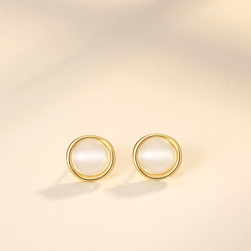 Серебряные игольчатые опаловые серьги-гвоздики Личность Легкий Роскошный Темперамент Изысканные серьги-гвоздики Женские Серьги High Sense Женские