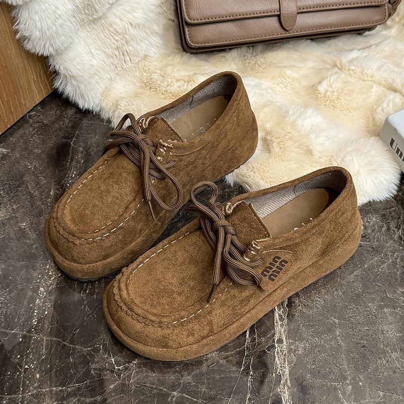 Женские туфли-кенгуру на одной педали, новинка 2025 года, взрывной стиль ранней осени, ленивые повседневные модные универсальные одинарные туфли