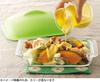 iwaki Glass Range Allentin Heat-Resistant Steamer, Yellow, 700ml, KT3850C-Y