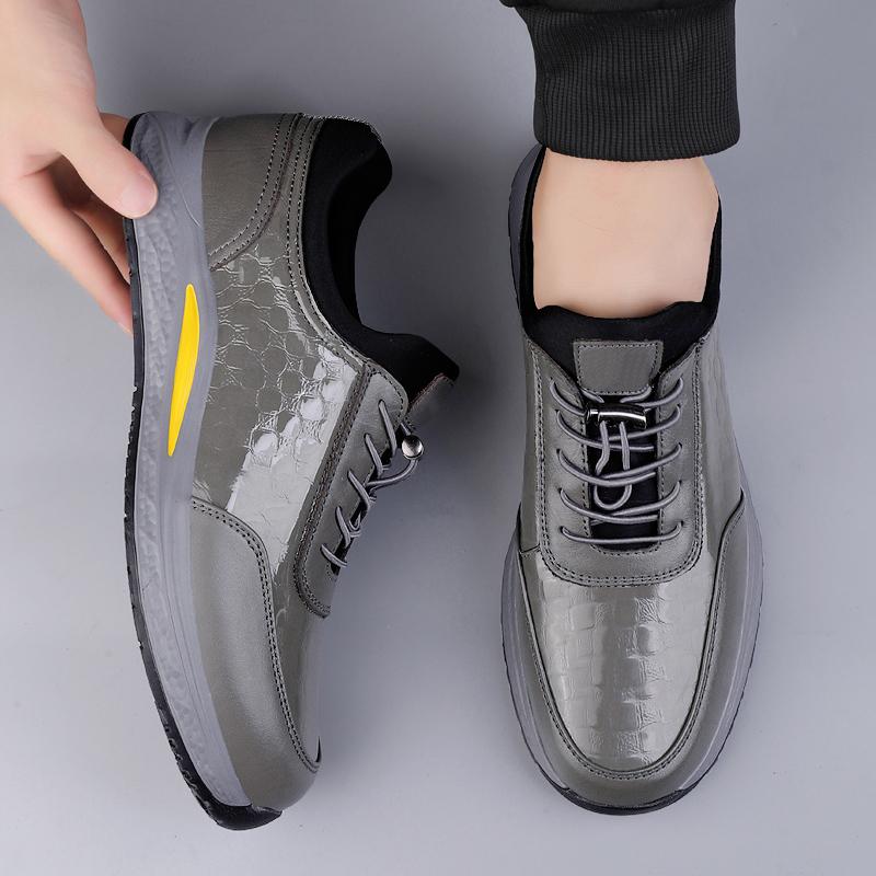 Высококачественные мужские кроссовки Мужские легкие повседневные туфли для ходьбы Натуральная кожа Мужские кроссовки Роскошный бренд Мужская трекинговая обувь