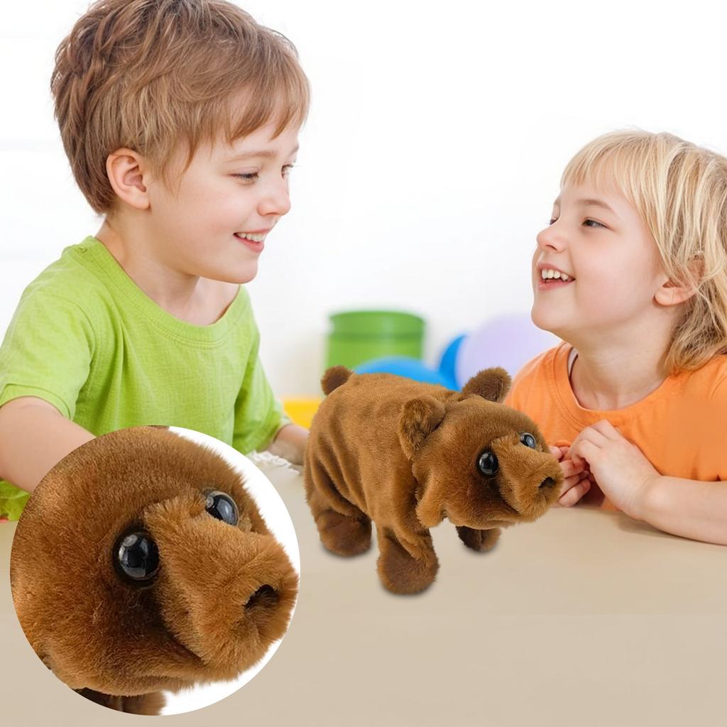 Children's Toys Plush Electric Toys Cute Bear And Leaf Can Walk And Bark