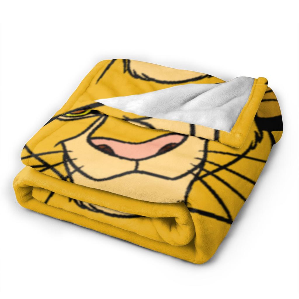 The Lion King Simba Anime Blankets Velvet Anime Warm Throw Blanket for Outdoor Travel Bedspread