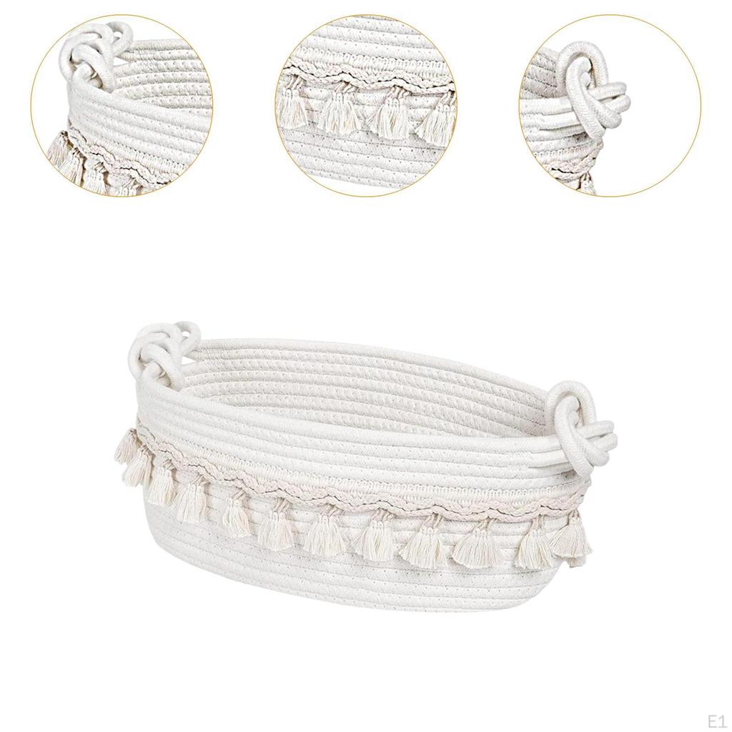 Плетеная корзина из хлопковой веревки для хранения мягкого белья декоративный органайзер для грязного белья