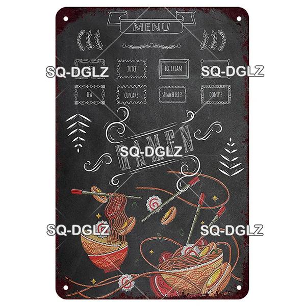 SQDGLZ Vintage Pizza Delicious Food Metal Sign Tin Sign Plate Home Bar Door Wall Decor Sticker Decoration Plaque Poster Gift