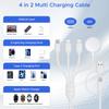 4 In 2 Multi Charging Cable for Apple Watch Charger USB C Cable  Tra Vel Charger Compatible with iPhone 15 14 13 iWatch Series