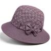 Spring Autumn Middle Aged Women's Sun Hat with Bow Decoration, Fashion Flower Print Basin Hat, Breathable Summer Bucket Hat