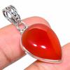 Natural Carnelian Gemstone Handmade 925 Solid Sterling Silver Pendant 1.58" p1Y21