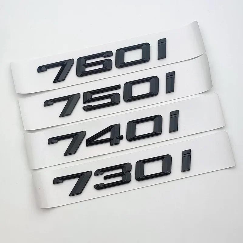 swpzb8 3D Letter Fender Emblem Badge Stickers Decal For 7 Series 730d 730i 740i 745i 750i 760i E38 E65 F01 F02 E66 Chrome Glossy Black