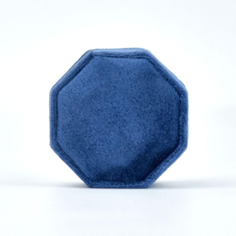 Exquisite Octagonal Display Box With Detachable Lid Velvet Jewelry Box Ring Storage Box