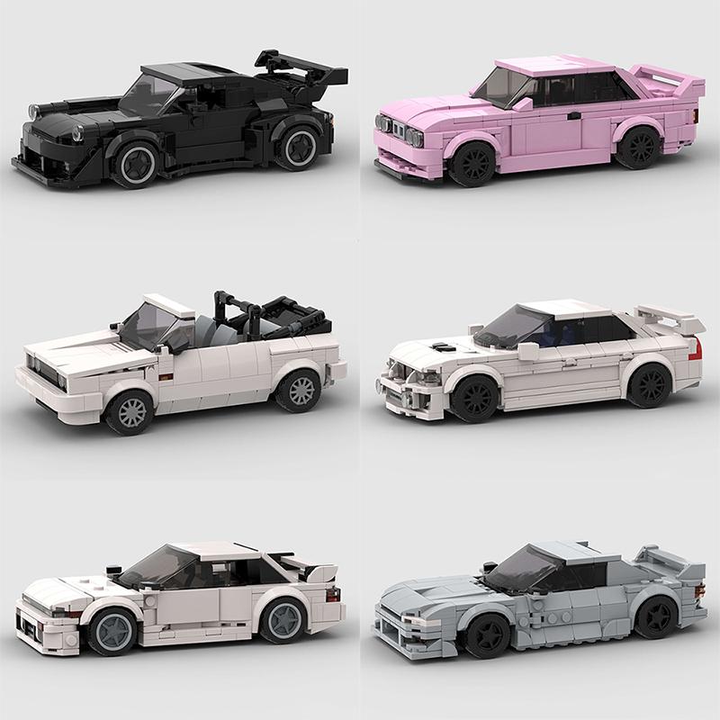 Скоростной кабриолет MOC Автомобиль Супергонка Техническое транспортное средство Модель Строительный блок Гоночный Раллийный Спортивный Кирпич Рождественский Подарок Игрушка Город