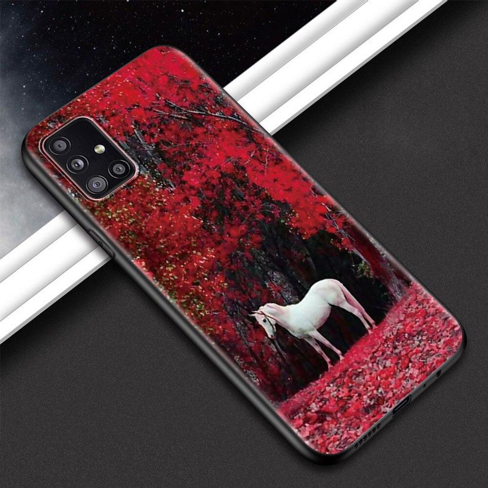 Чехол с изображением лошади для Samsung Galaxy A51 A71 A50 A21s A31 A12 A41 A10 A70 A20e A30 A11 A40 A20s A02s A42, черный чехол