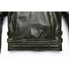 Chinese Size Unique Army Green Motorcycle Jacket Men Leather Jacket 100% Oil Wax Cowhide Motor Biker Jacket Male Leather Coat Winter M455