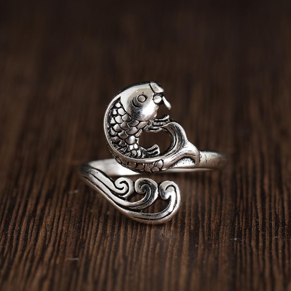 Accessories Peacock Fish Phoenix Knitting Loop Crochet Ring Thimble Ring Ring Sewing Accessories