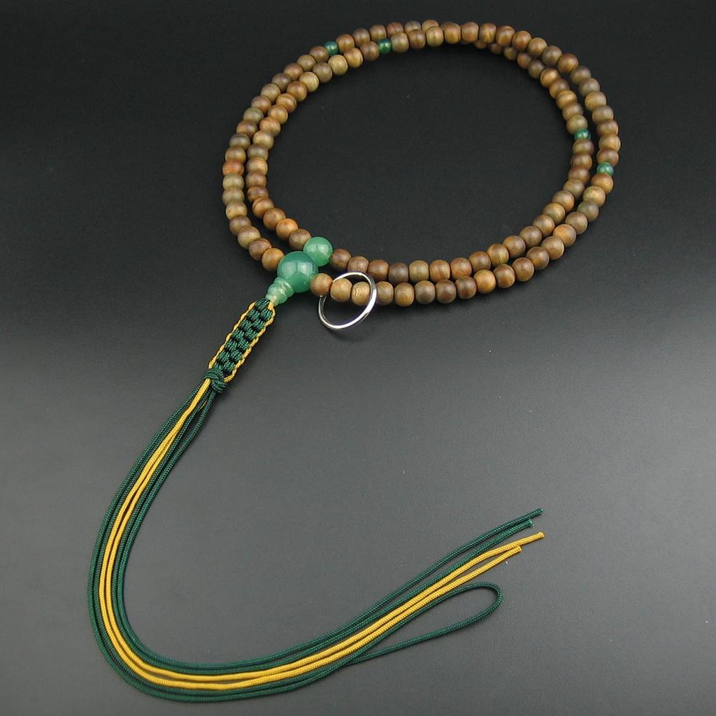 Миоренка Буддийские четки Сото Дзен для мужчин Формальные молитвенные четки Зеленый сандал Древо жизни Индийский жад Индивидуальный шаку 2 В комплекте молитвенный мешочек