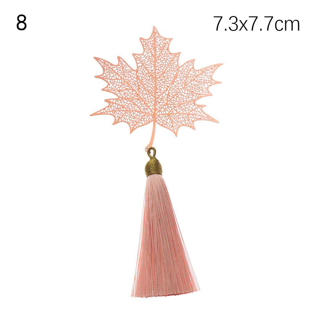 Милый держатель для книги абрикосового цвета с кисточкой в китайском стиле, металлическая закладка в виде листа