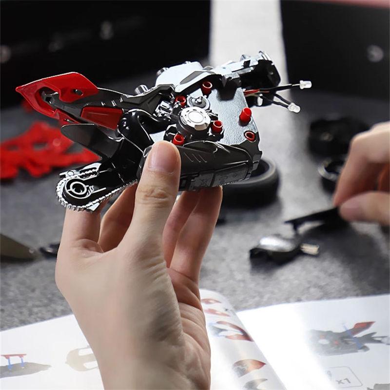 1/12 Assembly Version H2R Alloy Motorcycle Model Diecasts & Toy Metal Sound and Light Toys Car Collectibles Children’s Gifts