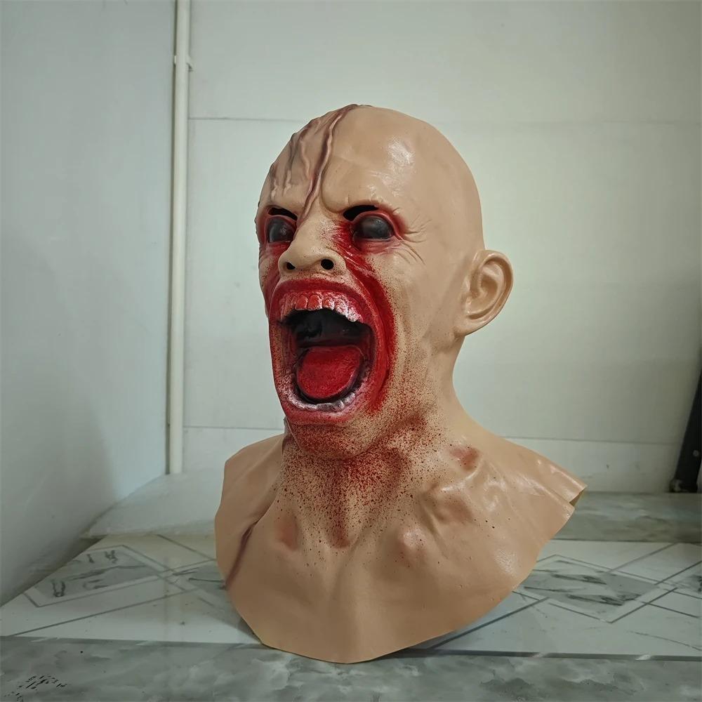 High Quality Latex Horror Infected Zombie Masks Realistic Unisex Halloween Props Adult Party Cosplay Costume Props