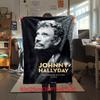 French legendary rock singer and actor Johnny Hallyday blanket soft home furnishing nap decoration four seasons warm Sherpa blanket U1