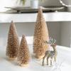 15/20/25cm Christmas Small Snowy Tree Plastic Artificial Pine Tree  Hotel Office Decor