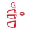 4PCS Air Conditioning Outlet Vent Trim Red Central Console Dash Air Vent Decorative Frame Protection Cover