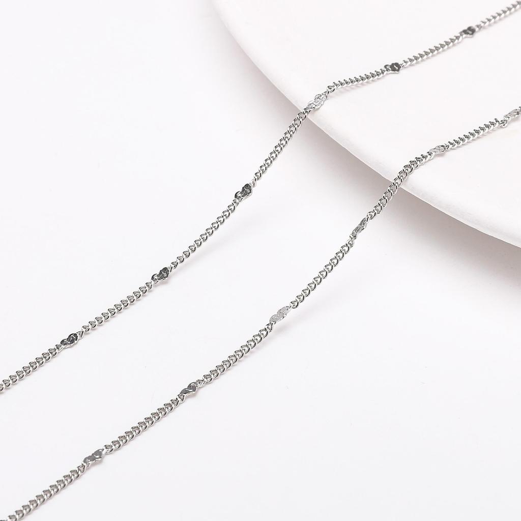 1 метр кубинской звеньевой цепи из нержавеющей стали для самостоятельного изготовления ювелирных изделий